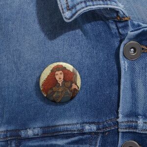 Boudica Celtic Warrior Queen Custom Pin Buttons ⚔️